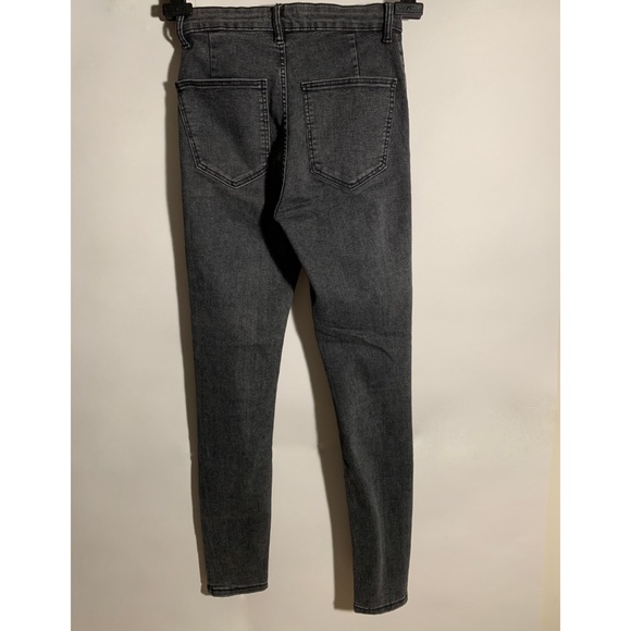 Zara High Rise Skinny Jeans in Grey Sz 4 - Picture 5 of 9